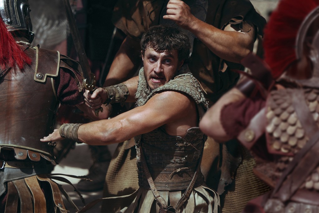 Paul Mescal plays Lucius in Gladiator II from Paramount Pictures.