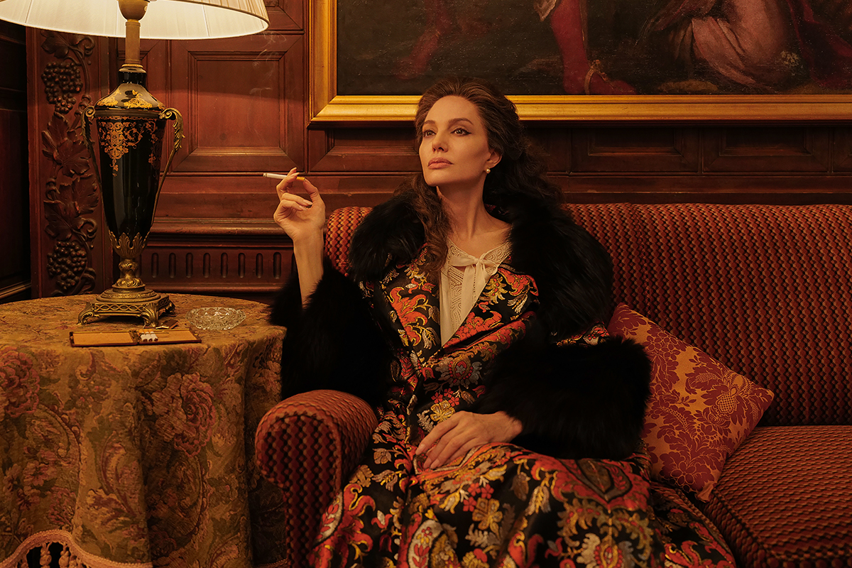 MARIA. Angelina Jolie as Maria Callas in Maria. Cr. Pablo Larraín/Netflix © 2024.