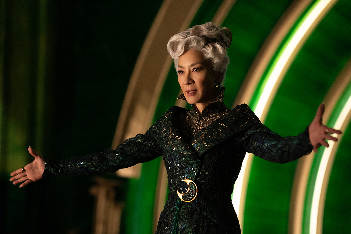 Michelle Yeoh is Madame Morrible in WICKED, directed by Jon M. Chu